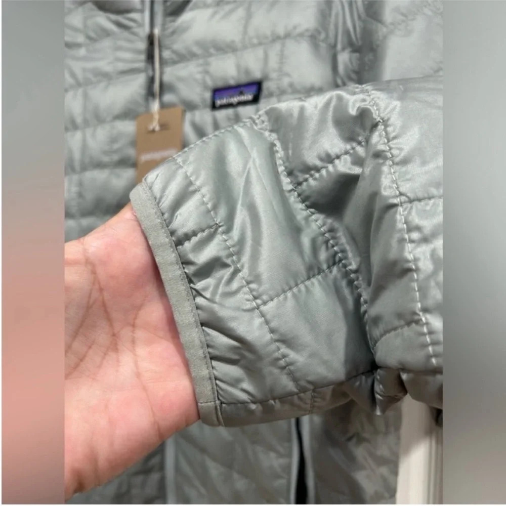 Patagonia Men's Small Nano Puff Jacket Puffer Grey Sleet Green Insulated NWT - Picture 6 of 7